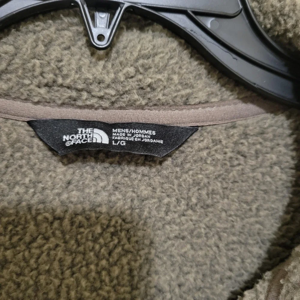The North Face Mens Gordon Lyons Full Zip Fleece Jacket Heathered Green Large